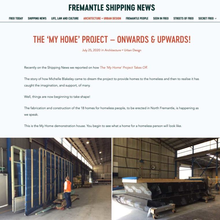 My Home Onwards Upwards - Fremantle Shipping News